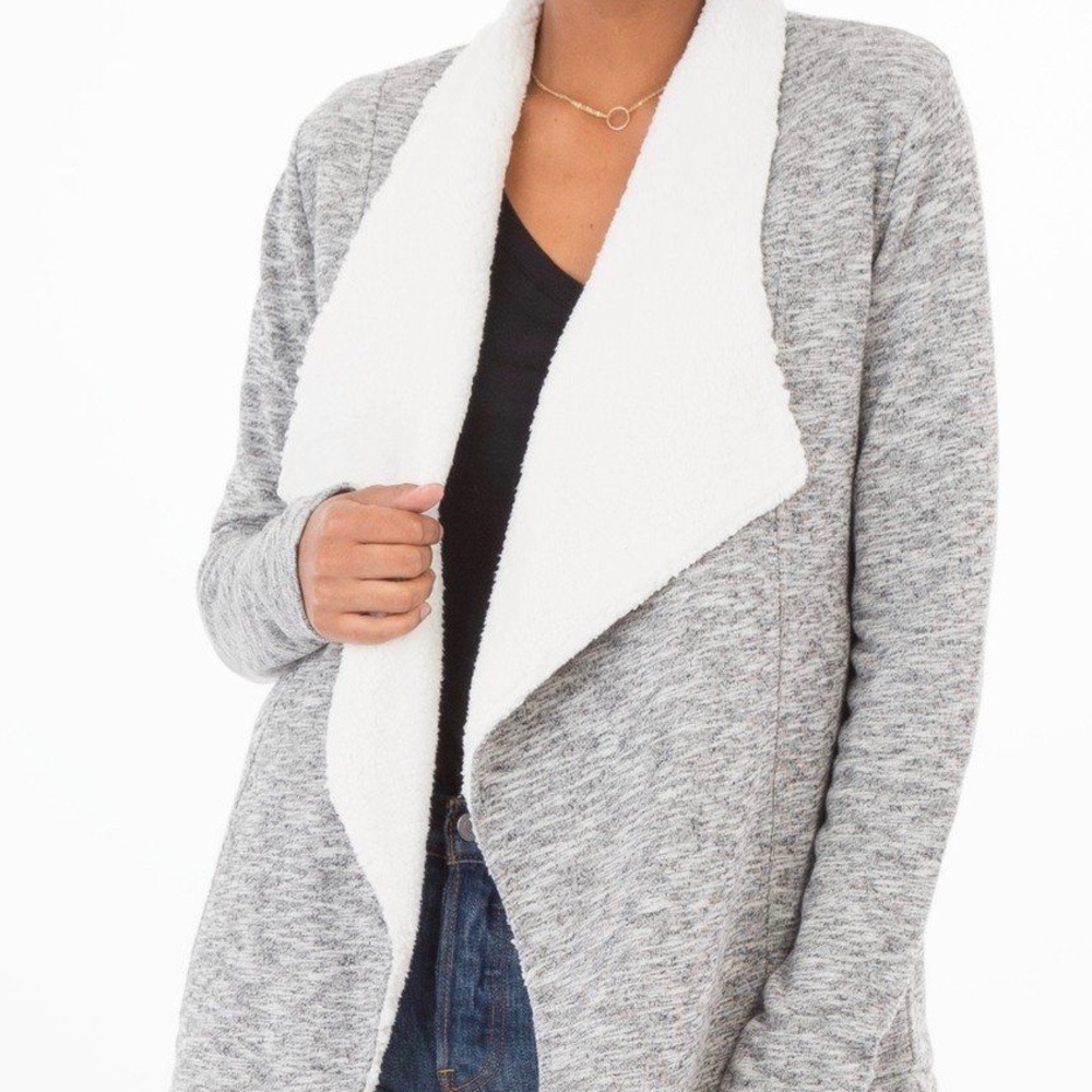 Z Supply Sherpa sweater fleece open cardigan